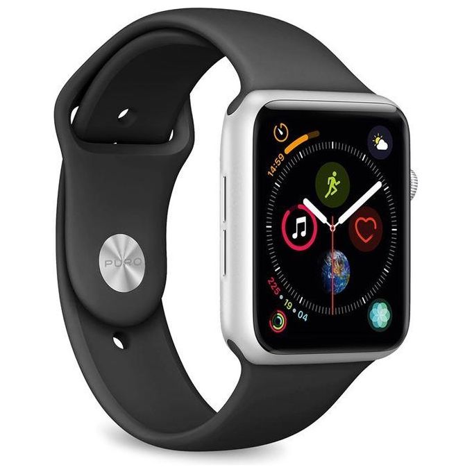 Puro Icon Cinturino in Silicone per Apple Watch 42-44-45-49mm Nero