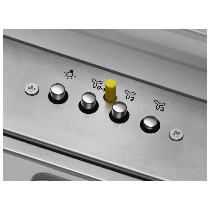 Electrolux LFP326X Cappa Integrata Estraibile Classe energetica D 3 Velocita' Aspirante o Filtrante 60 cm Inox