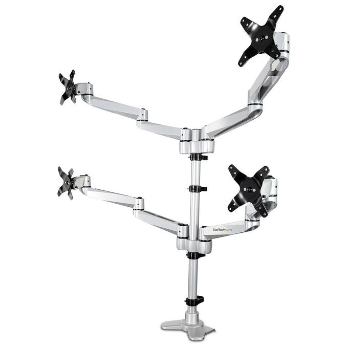 Startech.com Supporto per 4 Monitor Completamente Articolabile Premium