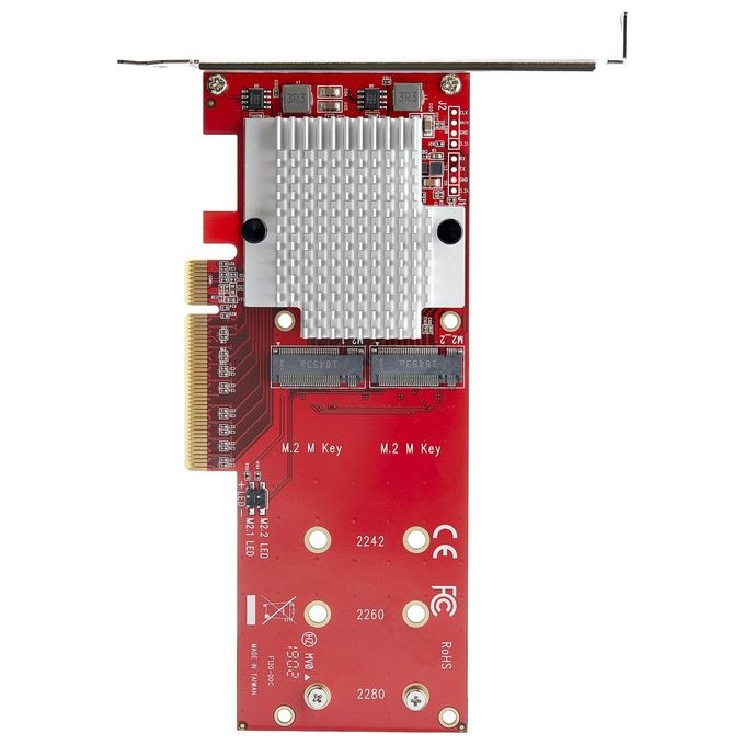 Startech PEX8M2E2 Adattatore X8 per Due Unita' Ssd Pcie M.2 Pcie 3.0