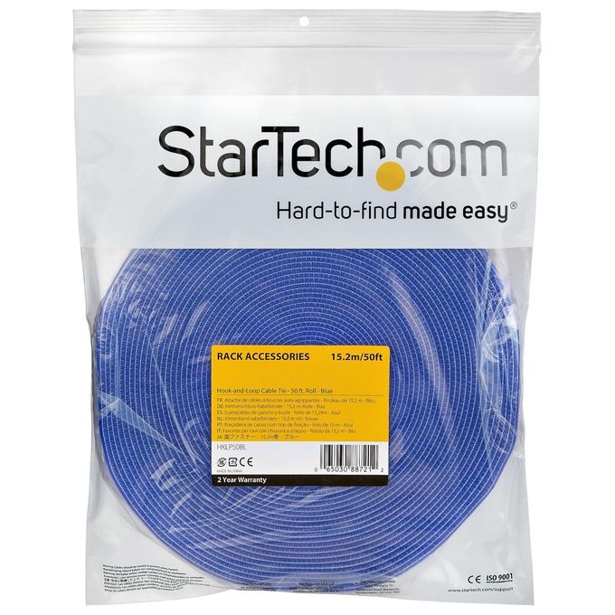 Startech.com Rotolo di Nastro con Chiusura a Strappo da 152mt Blu
