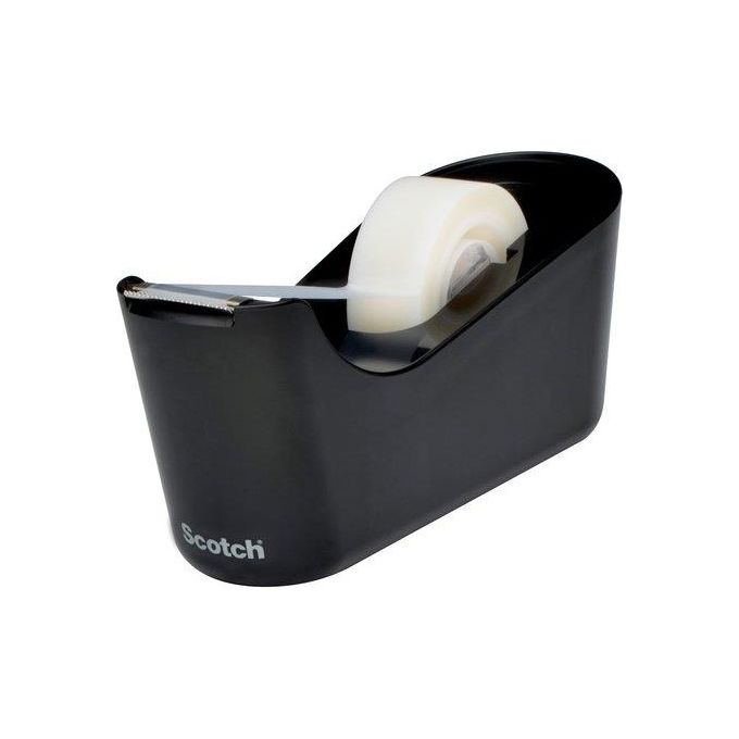Scotch Dispenser da Tavolo C18 con 1 Rotolo 19x33mt Nero