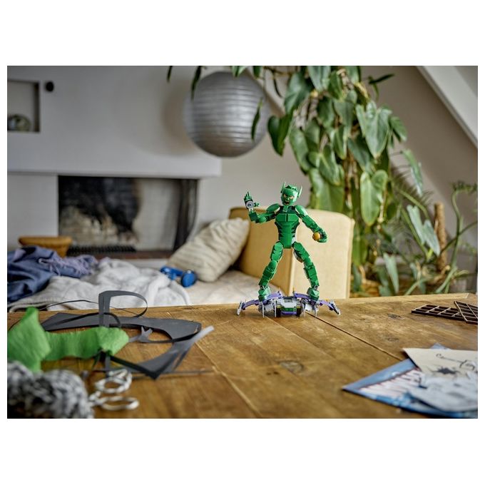 LEGO Marvel 76284 Personaggio Costruibile di Goblin, Gioco per Bambini 8+, Action Figure Snodabile del Nemico di Sider-Man