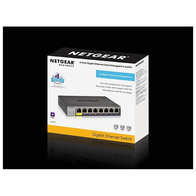 Netgear GS108Tv3 Switch Gestito L2 Gigabit Ethernet 10-100-1000 Grigio