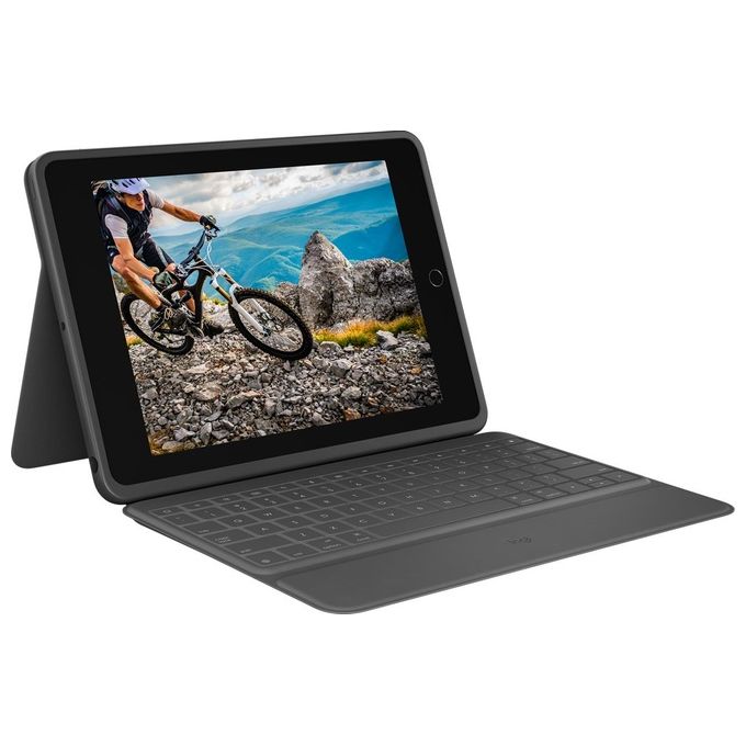 Logitech Rugged Folio Custodia Tastiera e Carta Apple Smart Connector QWERTY Spagnola per Apple 10.2'' iPad