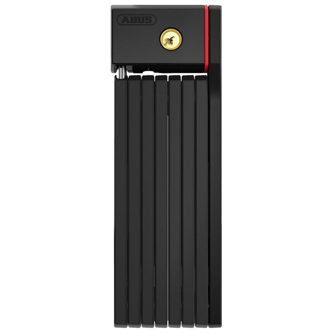 Abus Lucchetto pieghevole antifurto bicicletta con suppprto SH 100 cm Bordo BIG uGrip 5700-100 BK SH Nero