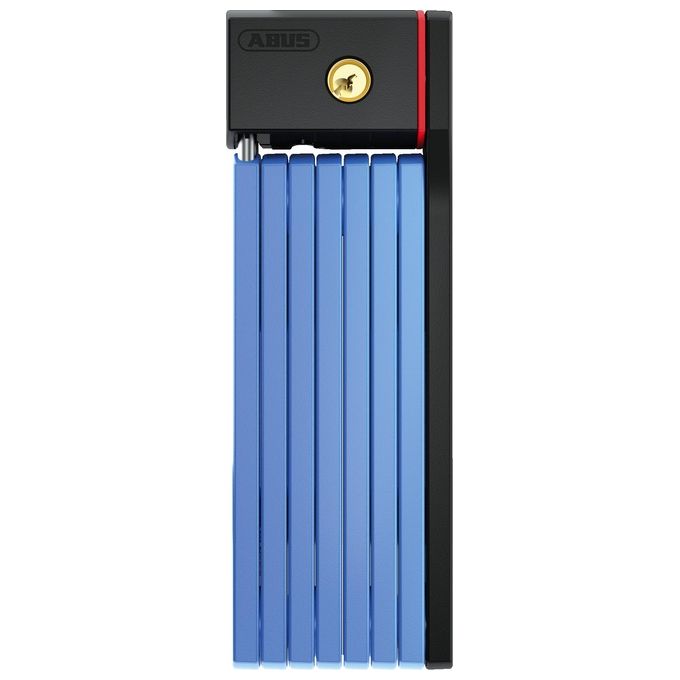 Abus Lucchetto pieghevole antifurto bicicletta con suppprto SH 100 cm Bordo BIG uGrip 5700-100 BU SH Blu
