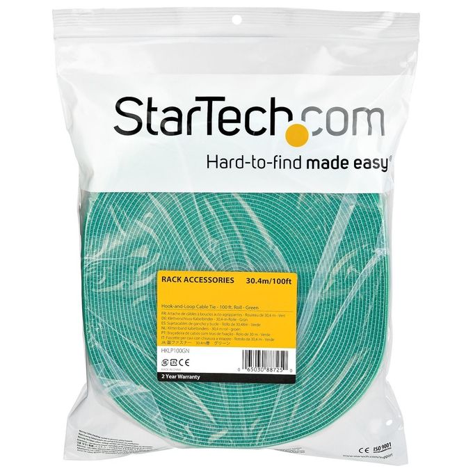 Startech.com Rotolo di Nastro con Chiusura a Strappo da 304mt Verde