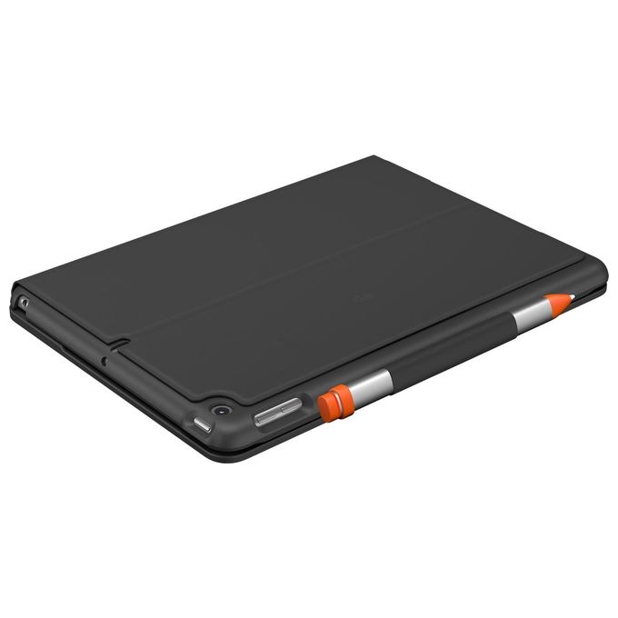 Logitech Slim Folio Custodia Tastiera Bluetooth QWERTY Spagnola Grafite per Apple 10.2'' iPad