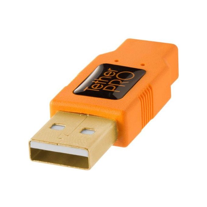 Tether Tools TetherPro USB 2.0 A a Mini-B 8 Pin 15' ORG