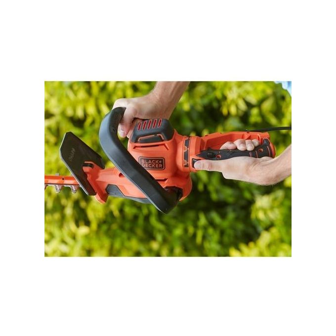 Black and Decker BEHTS551 Tagliasiepi Elettrico Lama 60 cm 650W Impugnatura Rotante 5 Posizioni colore Nero Arancione