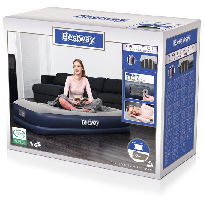 Bestway 67723 Materassino con Pompa Singolo 191x 97cm