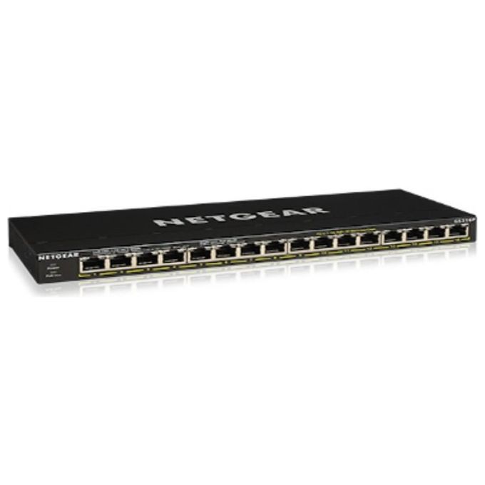 Netgear GS316P Switch Non Gestito Gigabit Ethernet 10-100-1000 Nero Supporto Power Over Ethernet