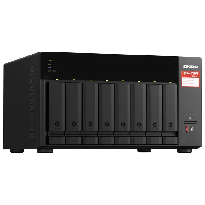 Qnap TS-873A-8G server NAS e di Archiviazione Tower Collegamento Ethernet LAN Nero V1500B