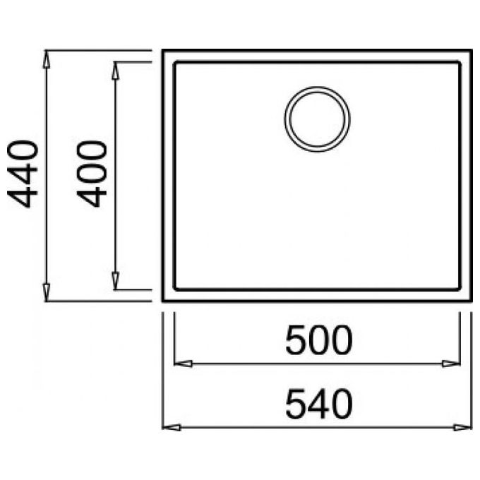 Elleci LKQ10599BSO Quadra 105 Lavello Keratek 1 Vasca 54 cm Grigio scuro