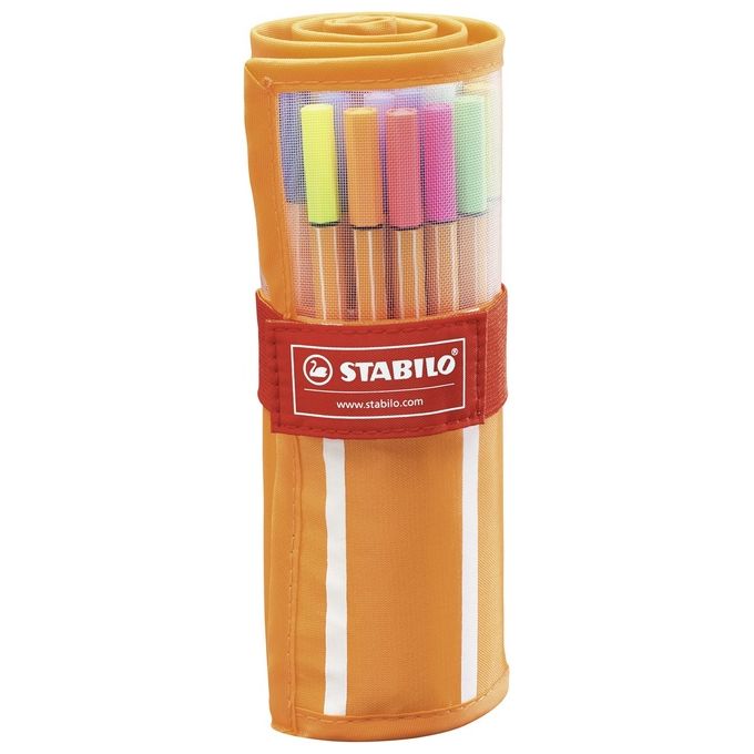 Fineliner - STABILO point 88 - Rollerset con 30 Colori assortiti
