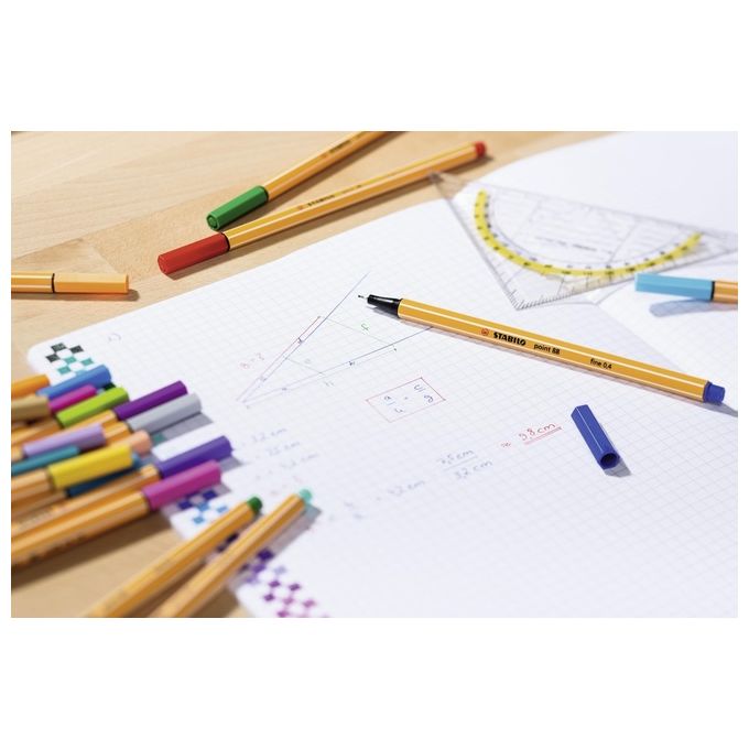Fineliner - STABILO point 88 - Rollerset con 30 Colori assortiti