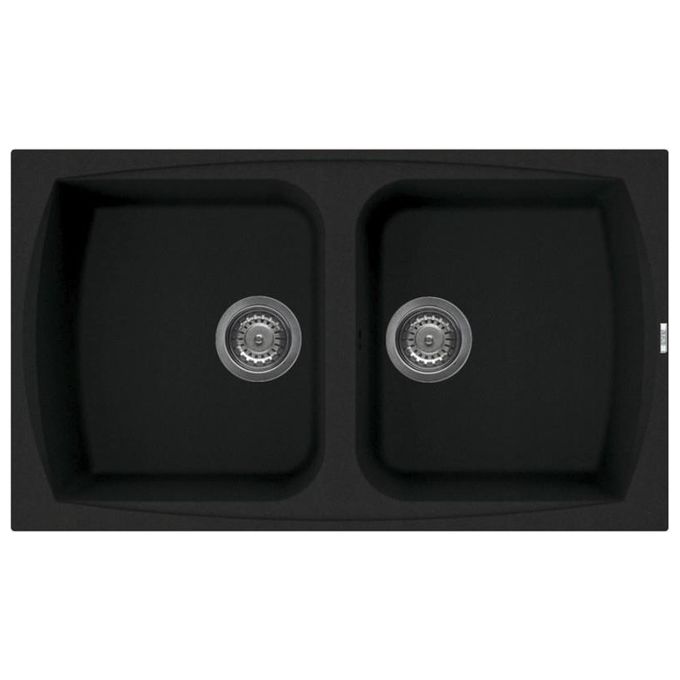 Elleci LGL45040 Living 450 Lavello Granitek 2 Vasche 86 cm Nero
