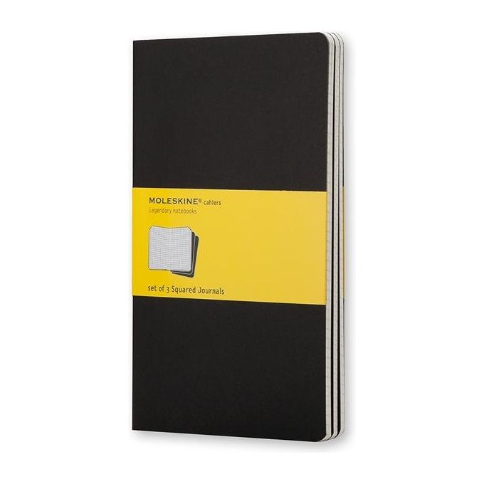 Moleskine Confezione 3 Cahier Journal P Black Squared