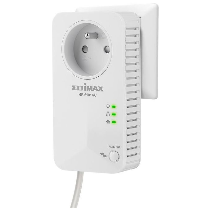 Edimax Networking 500mbps Nano Powerline Adattatore W-integrated Power Socket Kit