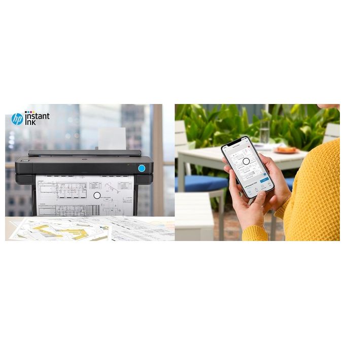 HP Designjet T650 Stampante Grandi Formati Getto Termico d'Inchiostro a Colori 2400x1200 Dpi 914x1897mm Collegamento Ethernet Lan Wi-fi