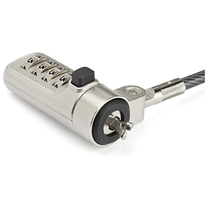 Startech.com Lucchetto Combinazione per Portatile Cavo di Sicurezza a 4 Cifre per Slot-Lock