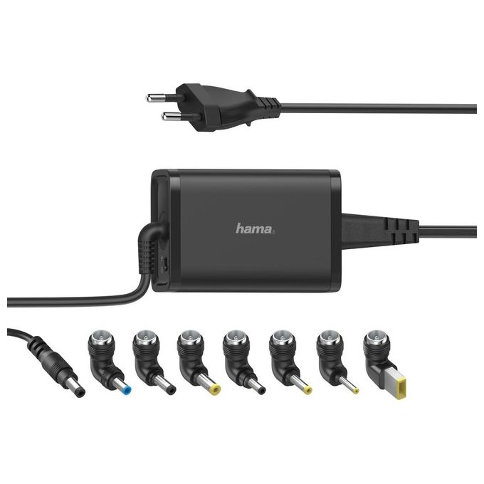 Hama Alimentatore per Notebook 19V-65W 7 Adattatori