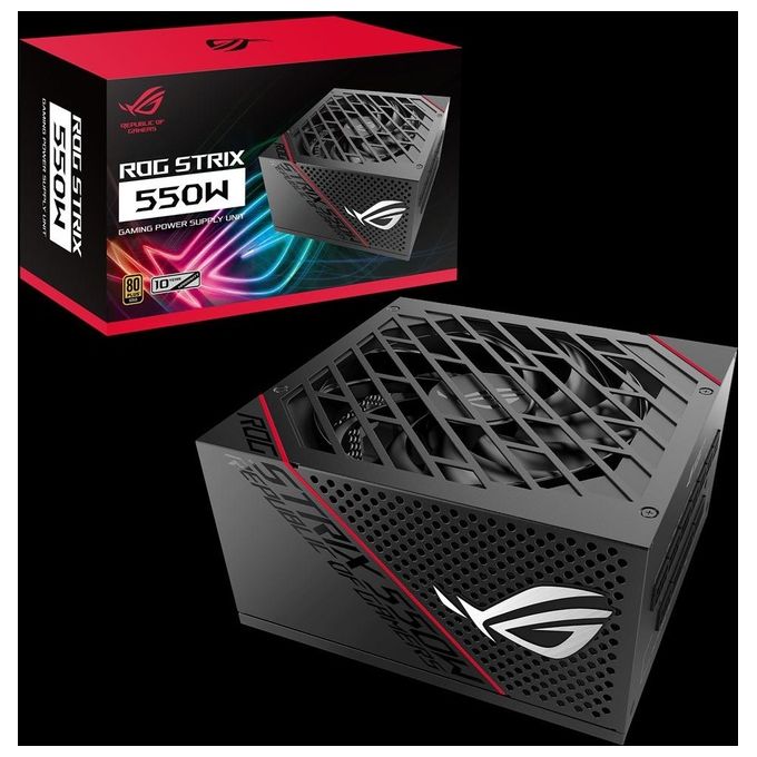 ASUS ROG STRIX 550G, Alimentatore PC, Completamente Modulare, 80 Plus Gold, 550 Watt, Nero