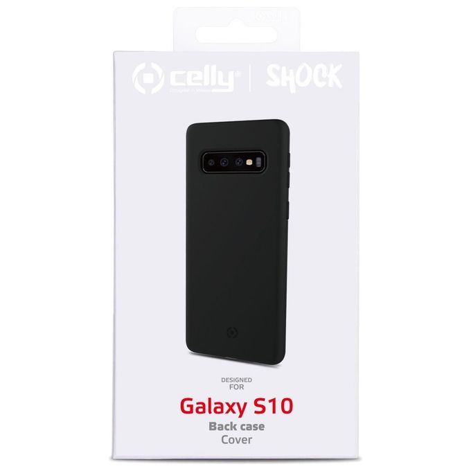 Celly Shock Cover per Samsung Galaxy S10 Nero