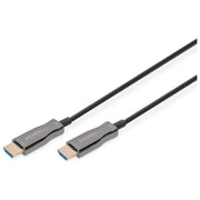 Digitus AK-330125-200-S Cavo HDMI in fibra ottica ibrido AOC 20 m 4K 60Hz 18 Gbps HDR HDCP 2.2 colore Nero