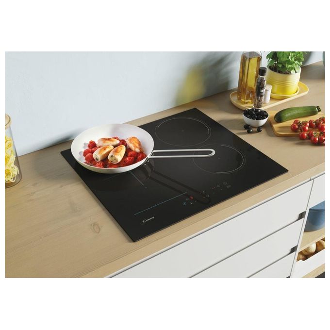 Candy CTP643C Piano Cottura a Induzione 4 Zone 60 cm in Vetroceramica Nero