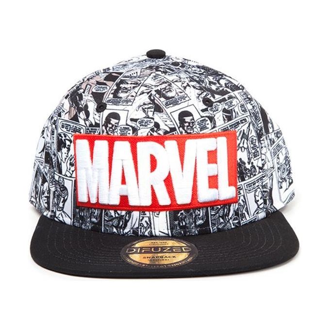 Marvel: Classic Red And White Logo Black (Cappello)