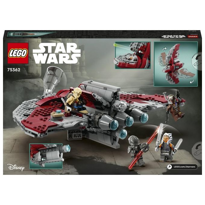 LEGO Star Wars 75362 Shuttle Jedi T-6 di Ahsoka Tano, Astronave Giocattolo con 4 Minifigure, Regalo della Serie Ahsoka