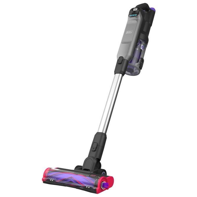 Black+Decker Scopa Ricaricabile 21.6V fino a 35 Minuti 100W 2 Turbo Spazzole Laterali