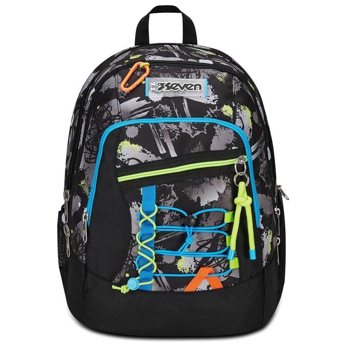 Seven Zaino Scuola Advanced Feeling Me Nero Grigio