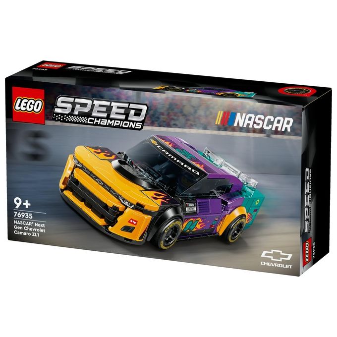 Lego 76935 Speed Champions Set Costruzione NASCAR Next Gen Chevrolet Camaro ZL1 328 Pezzi