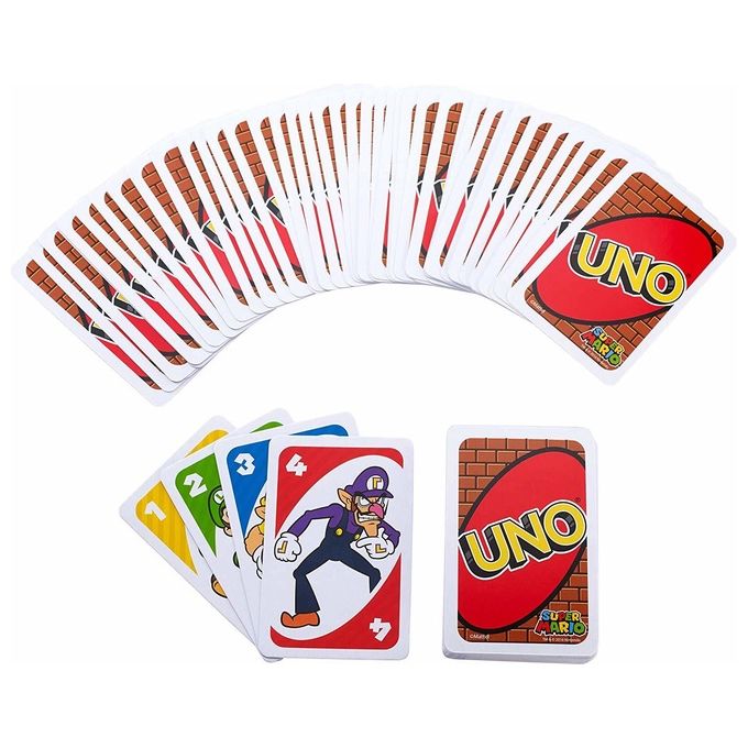Mattel uno super mario bros gioco da tavolo per divertimento in famiglia e amici ideale per serate ludiche