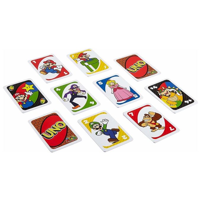 Mattel uno super mario bros gioco da tavolo per divertimento in famiglia e amici ideale per serate ludiche