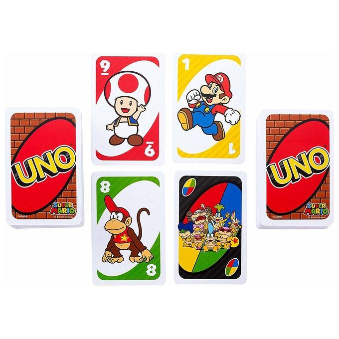 Mattel uno super mario bros gioco da tavolo per divertimento in famiglia e amici ideale per serate ludiche