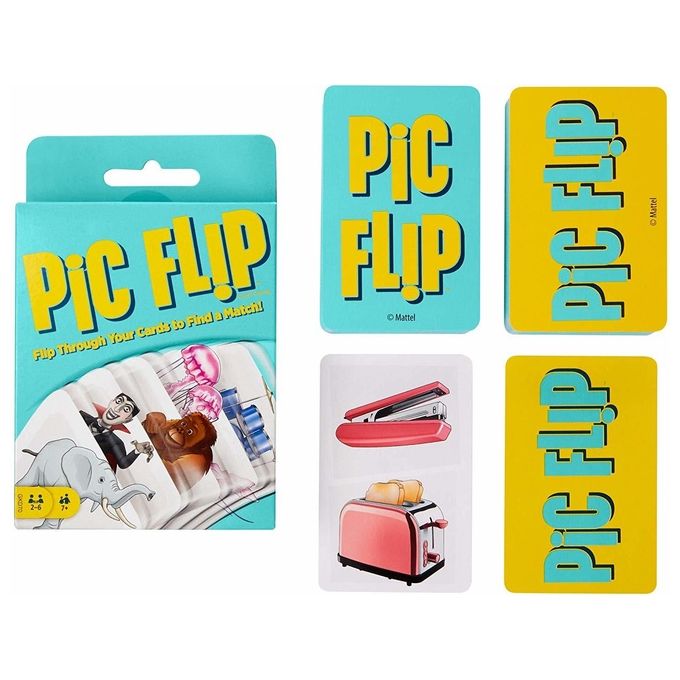 Mattel PIC Flip 110 Carte da Gioco da Abbinare fra Loro