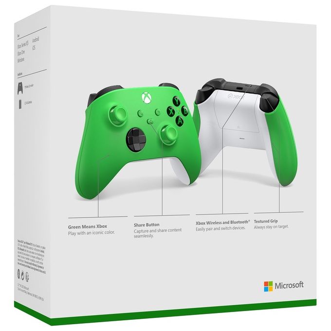 Microsoft Controller Wireless Xbox Velocity Green