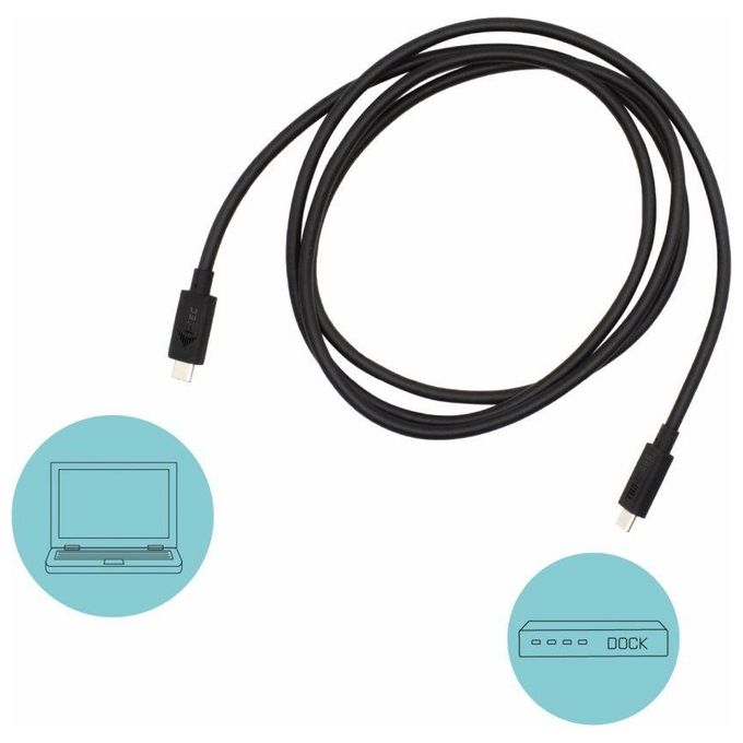 I-Tec TB3CBL150CM Cavo Thunderbolt 1,5mt Nero 40Gbit-s