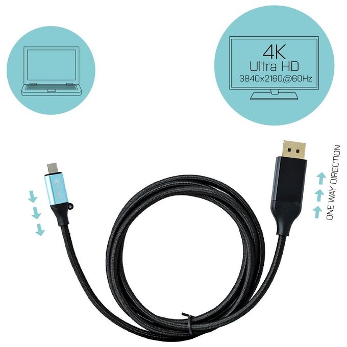 I-tec Cavo Usb-C a DisplayPort 4K-60Hz 200cm