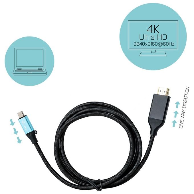 I-Tec C31CBLHDMI60HZ2M Cavo Adattatore Usb-c 3.1 Per Hdmi 4k-60hz 200cm