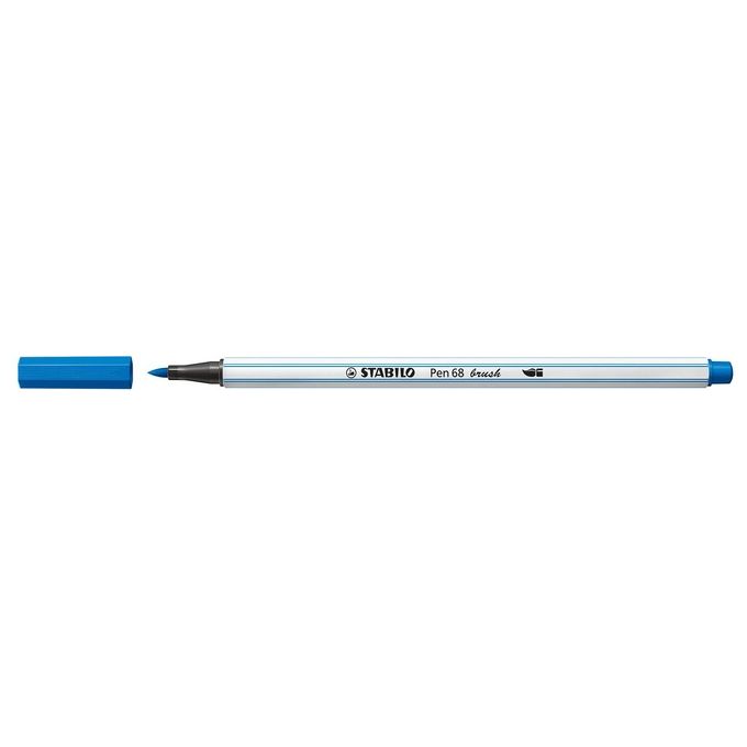 Stabilo Confezione 10 Pezzi Pen 68 Brush Blu Scuro