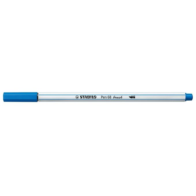 Stabilo Confezione 10 Pezzi Pen 68 Brush Blu Scuro