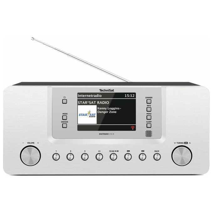 TechniSat DIGITRADIO 574 IR - Radio Internet Stereo DAB FM WLAN Streaming Audio Bluetooth Argento
