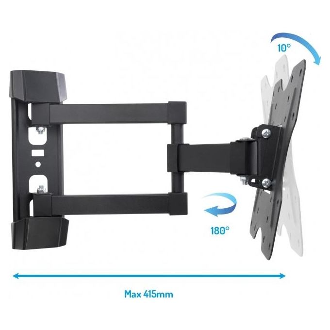 Vultech BTV-D2342LITE Supporto Staffa a Muro Inclinabile 3° -10° per TV a Schermo Piatto LED LCD Plasma da 23'' a 42'' VESA 200x200