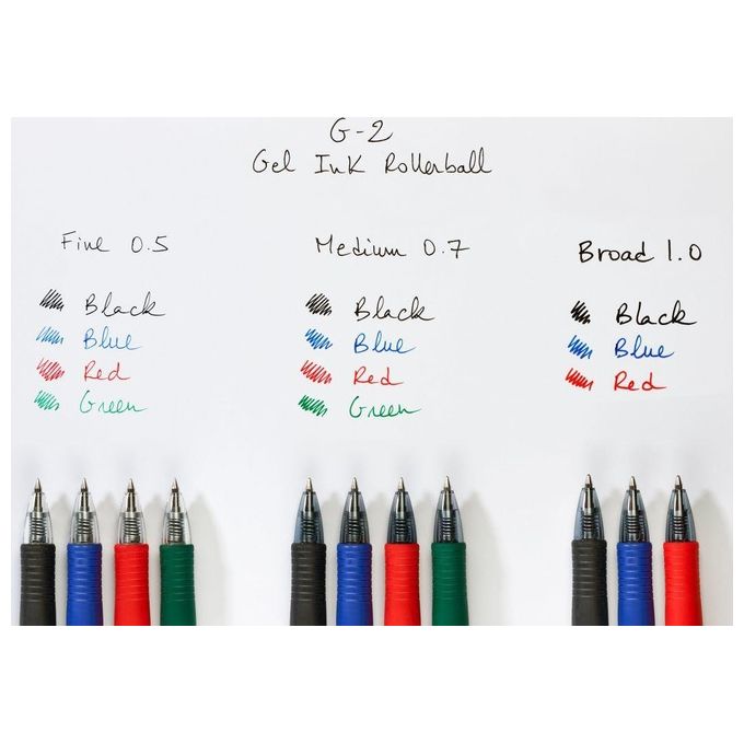 Pilot 001520 Penna a Sfera Gel a Scatto G-2 0.7mm Nero