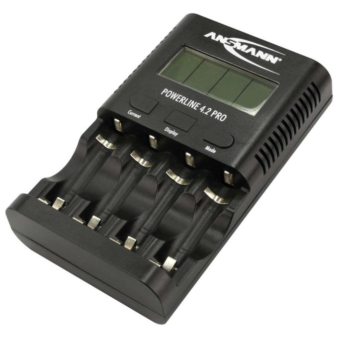 Ansmann Caricabatterie per 4 Batterie AA-AAA NiMH